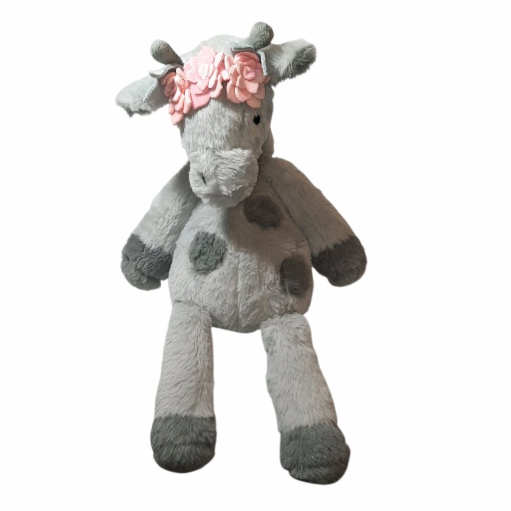 2024 Lamb & Ivy Skylar Giraffe Gray Stuffed Plush Toy 16"